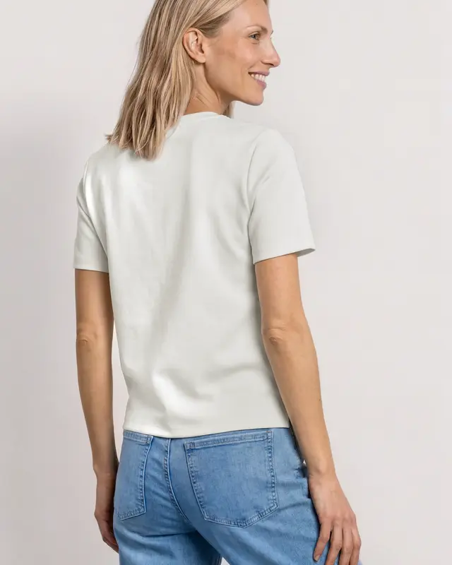 Street One Shirt mit Brusttasche - Off White