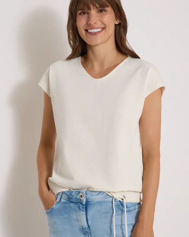 Cecil Shirt with Structure - Vanilla White
