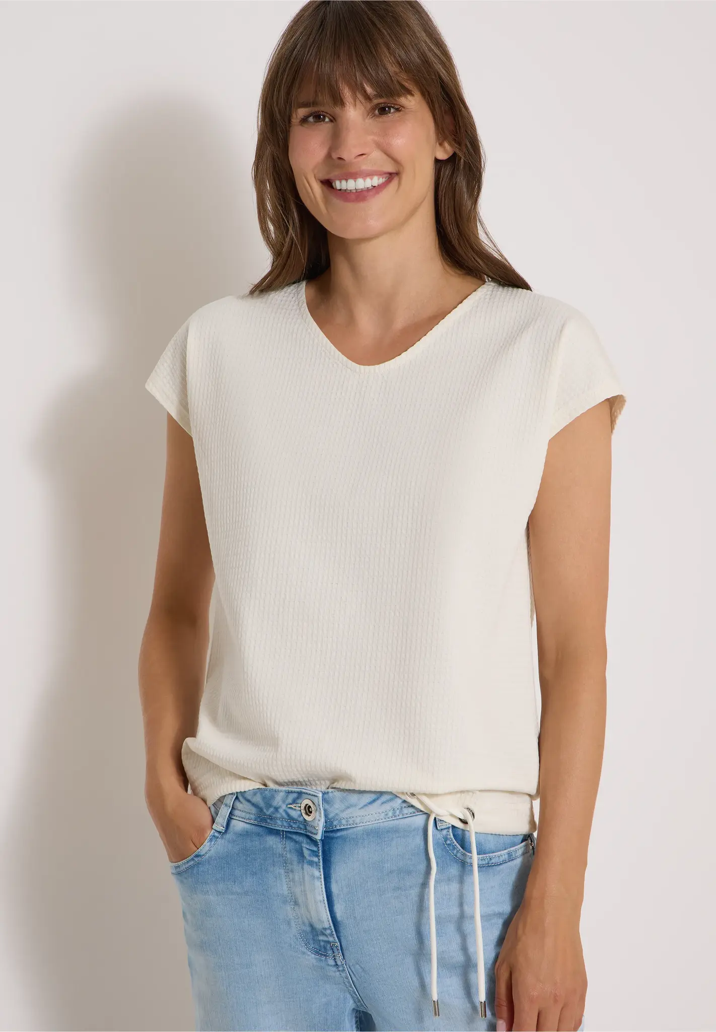 Cecil Shirt with Structure - Vanilla White