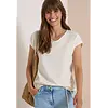 Shirt mit Waffelstruktur - Vanilla White