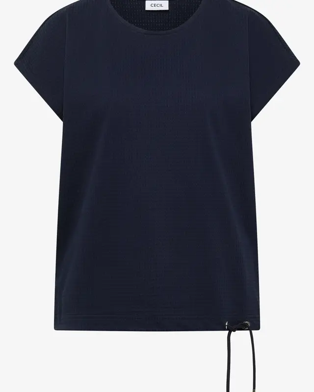 Cecil Shirt met Wafelstructuur - Urban Dark Blue