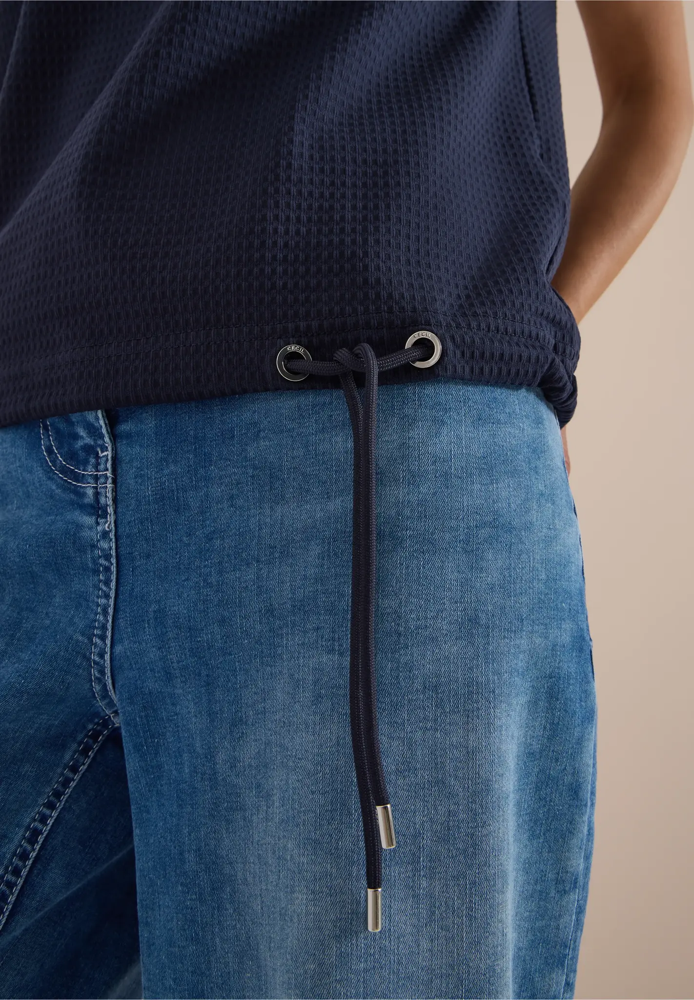 Cecil Shirt with Structure - Urban Dark Blue