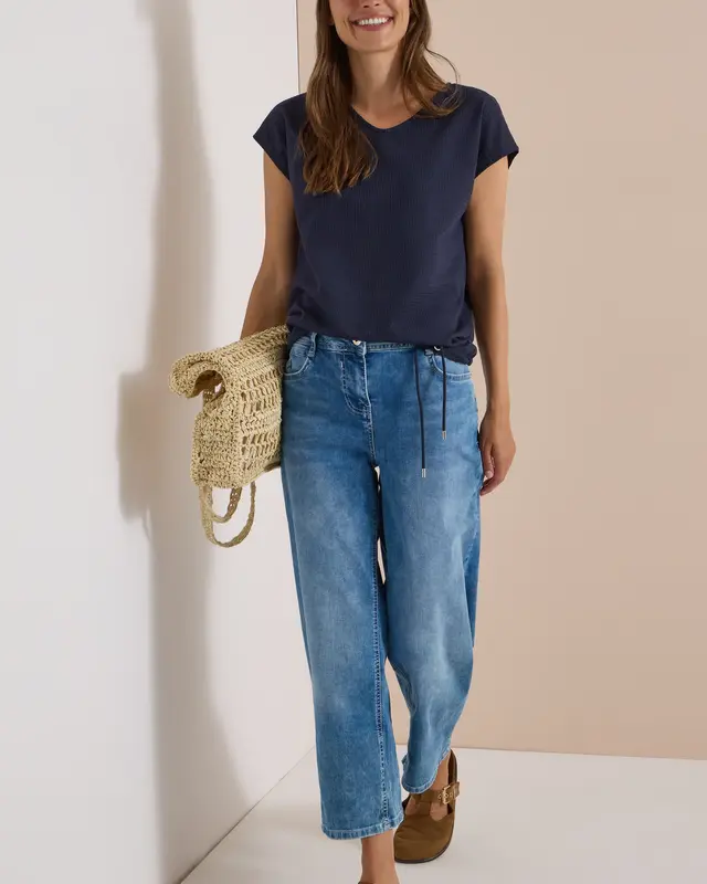 Cecil Shirt with Structure - Urban Dark Blue