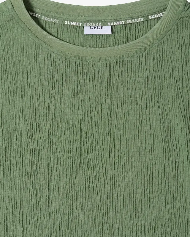 Cecil Bluse - Deep Matcha Green