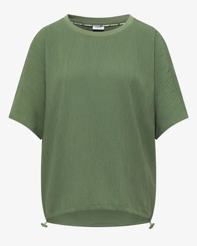 Cecil Bluse - Deep Matcha Green