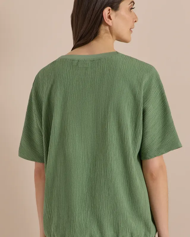 Cecil Bluse - Deep Matcha Green