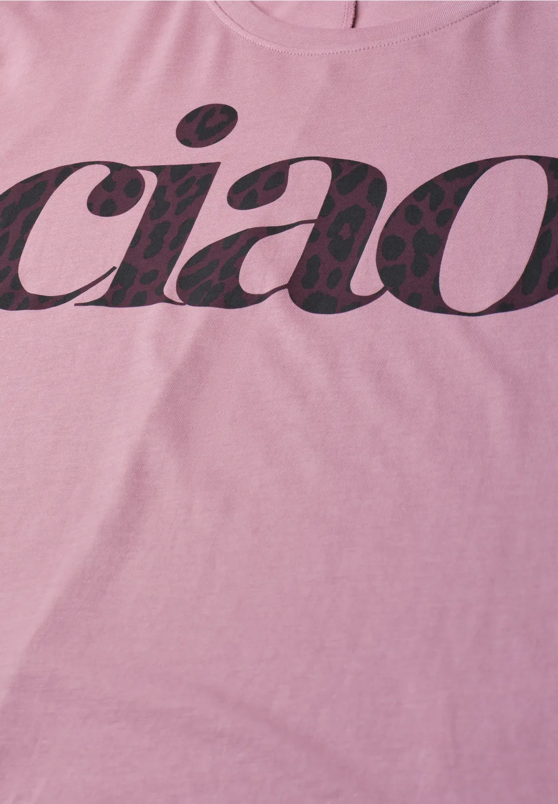 Street One Studio Shirt Round Neck mit Wording - Pearly Rose