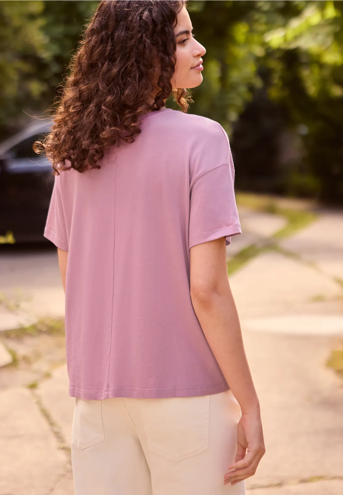 Street One Studio Shirt Ronde Hals met Tekst - Pearly Rose
