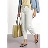 High Waist Barrel Jeans - Off White Washed