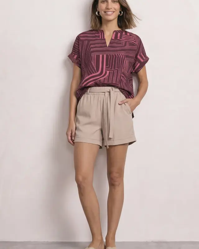 Street One Shirt mit Schlitz - Blush Berry