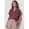 Shirt with Slit - Blush Berry