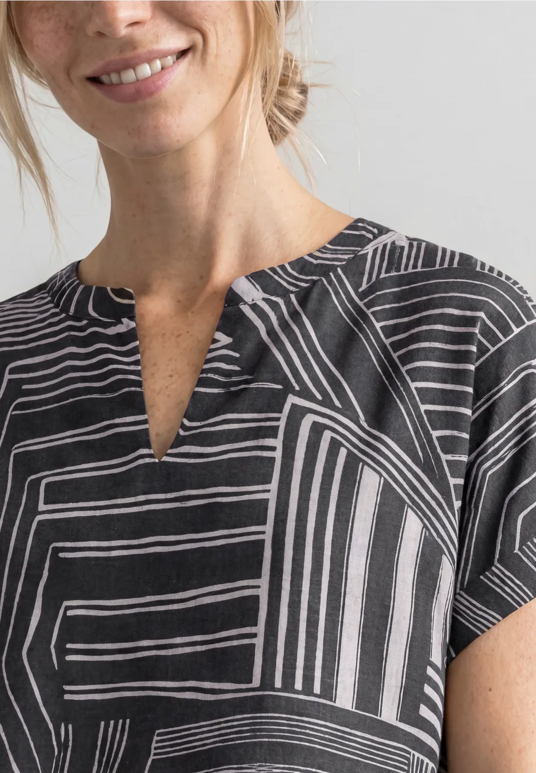 Street One Shirt met Split - Darkest Blue