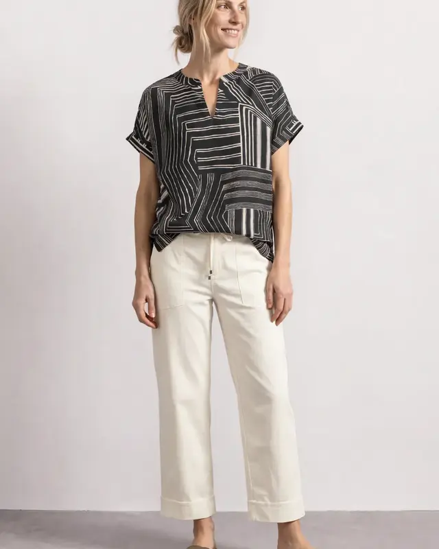 Street One Shirt met Split - Darkest Blue