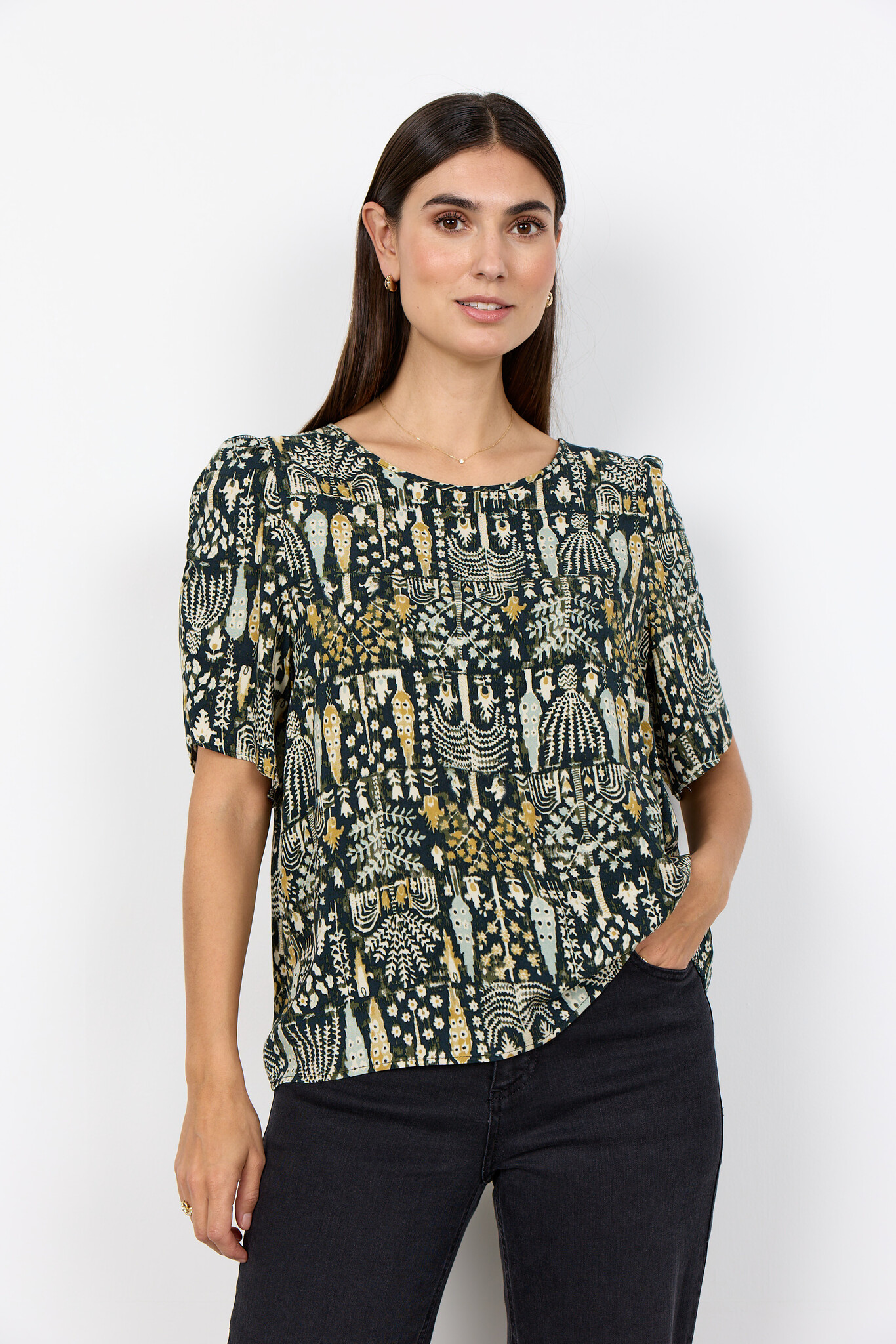 Soyaconcept Blouse Golfi 1 - Grape Leaf Combi