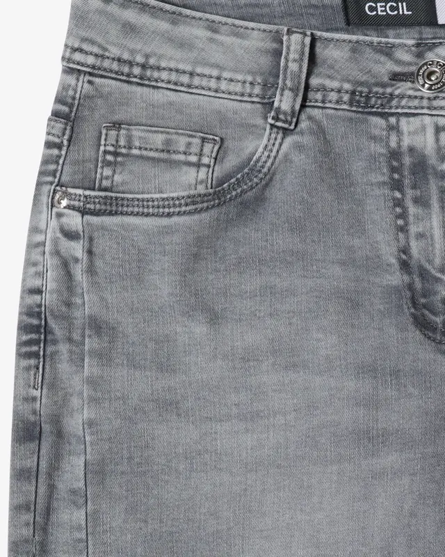 Cecil Barrel Leg Jeans Scarlett - Light Grey Wash