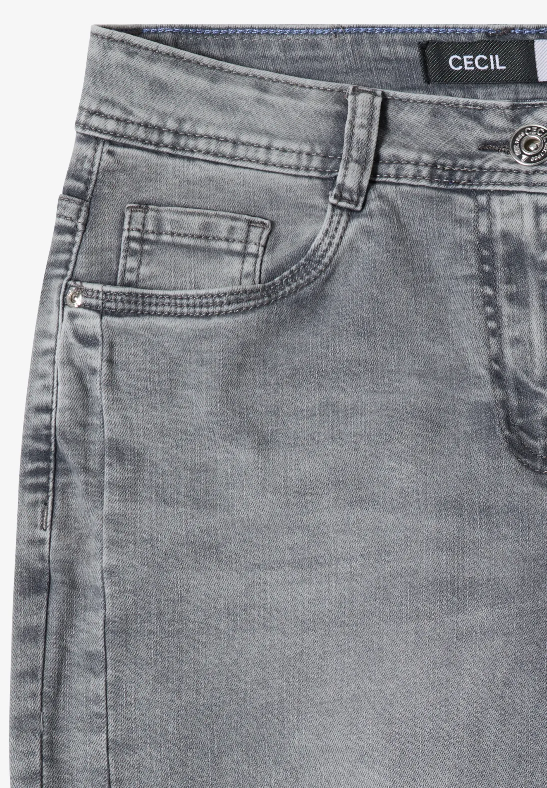 Cecil Barrel Leg Jeans Scarlett - Light Grey Wash