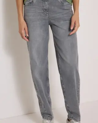 Cecil Barrel Leg Jeans Scarlett - Light Grey Wash