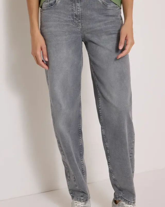 Cecil Barrel Leg Jeans Scarlett - Light Grey Wash