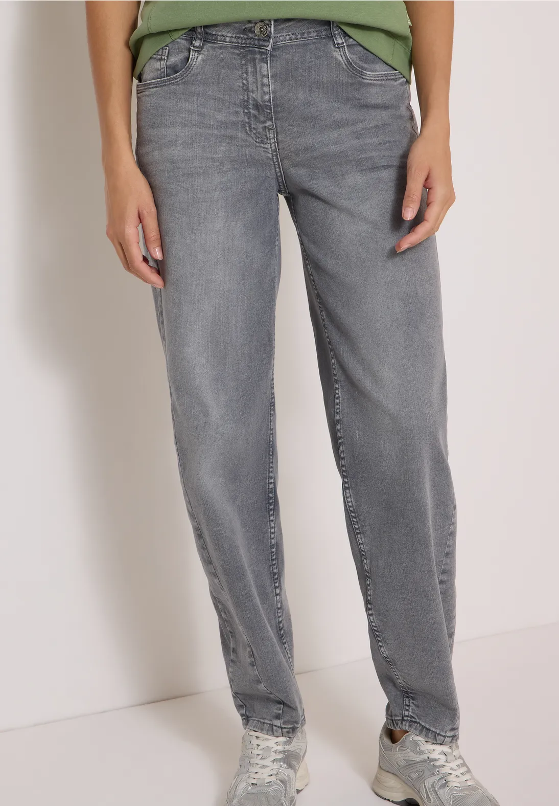 Cecil Barrel Leg Jeans Scarlett - Light Grey Wash