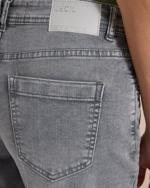 Cecil Barrel Leg Jeans Scarlett - Light Grey Wash