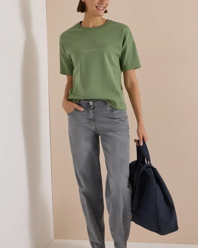 Cecil Barrel Leg Jeans Scarlett - Light Grey Wash