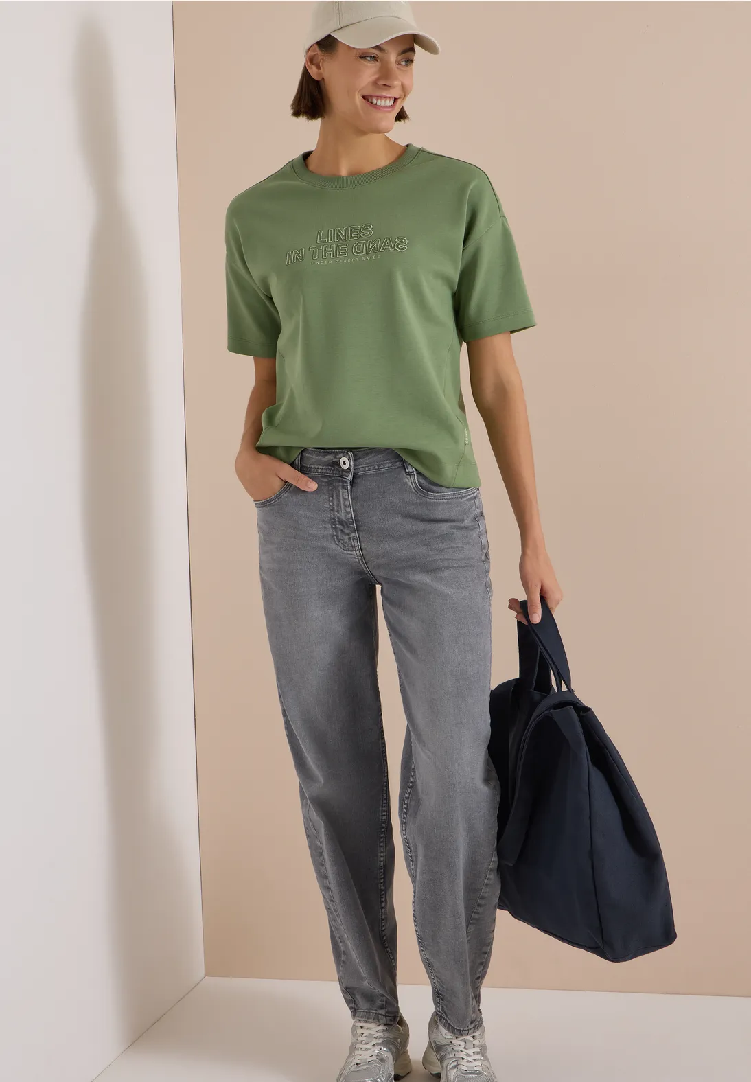 Cecil Barrel Leg Jeans Scarlett - Light Grey Wash