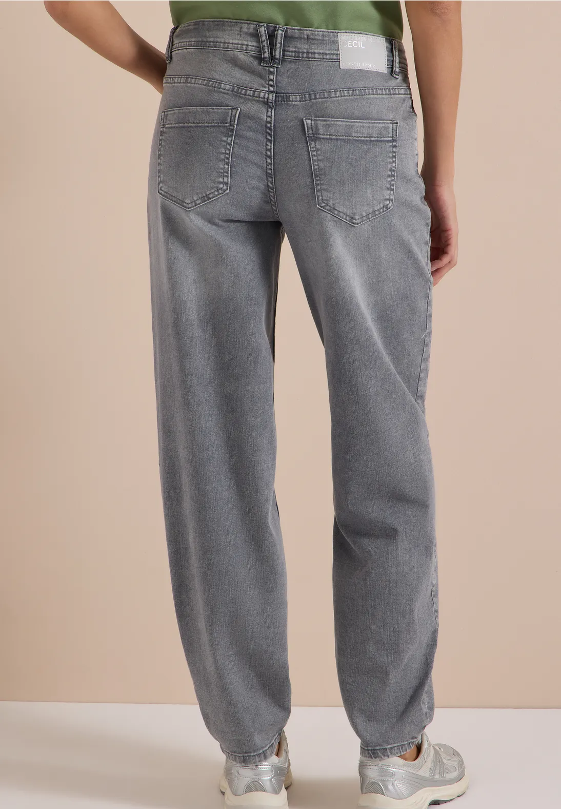 Cecil Barrel Leg Jeans Scarlett - Light Grey Wash