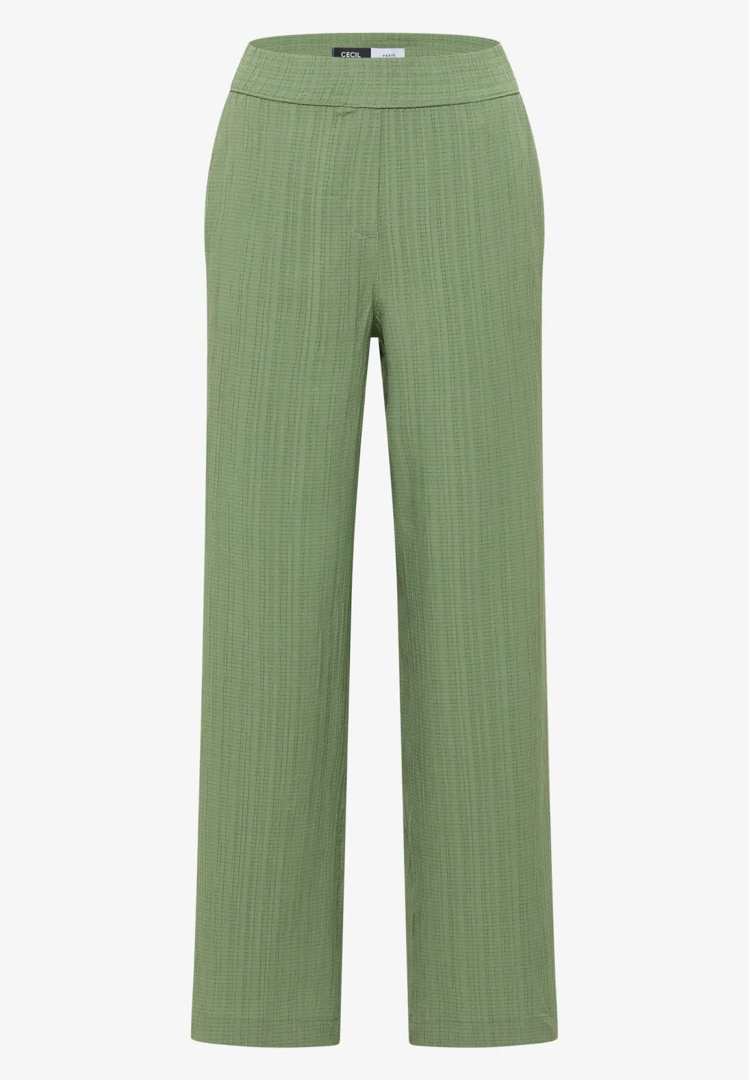 Cecil Wide Leg Broek Neele - Deep Matcha Green