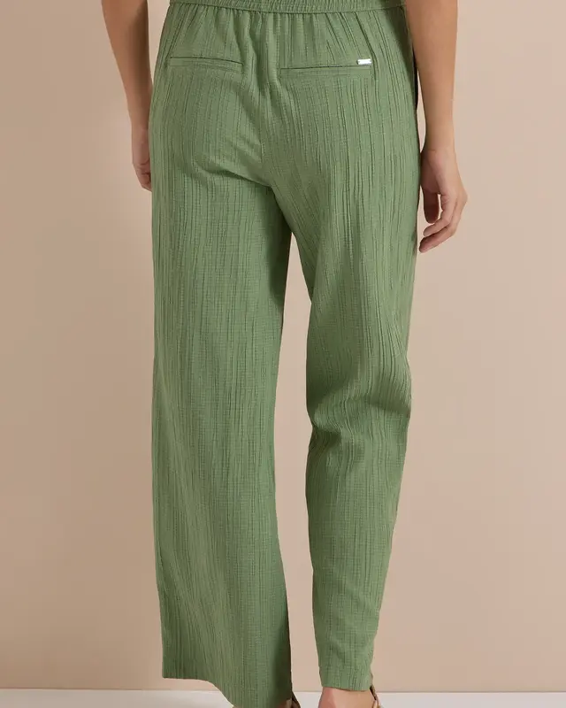 Cecil Wide Leg Hose Neele - Deep Matcha Green