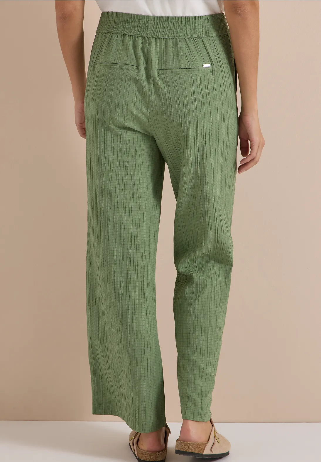 Cecil Wide Leg Broek Neele - Deep Matcha Green