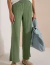 Cecil Wide Leg Broek Neele - Deep Matcha Green