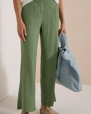 Cecil Wide Leg Broek Neele - Deep Matcha Green