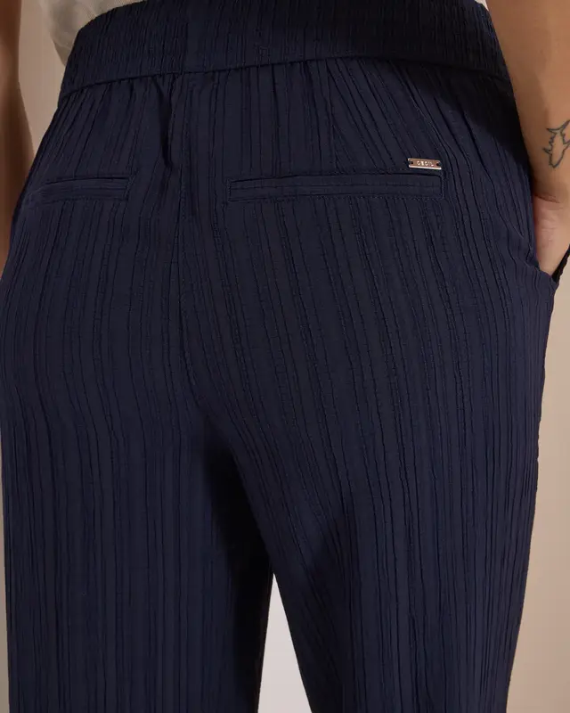 Cecil Wide Leg Hose Neele - Urban Dark Blue