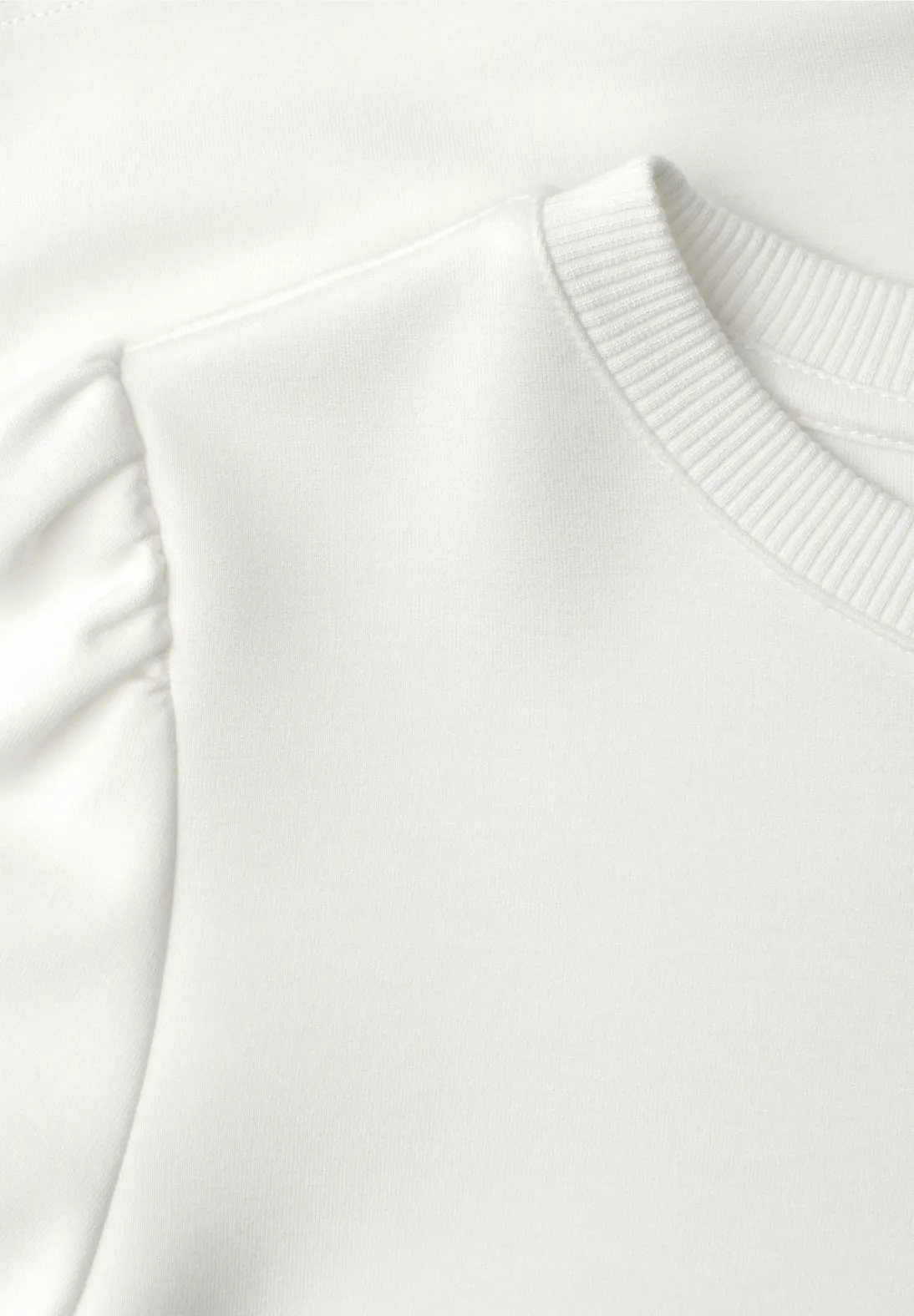 Street One Studio Effen Shirt met Plooien - Off White