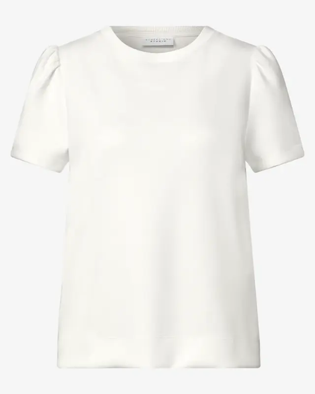 Street One Studio Basic Shirt with Pleats - Off White