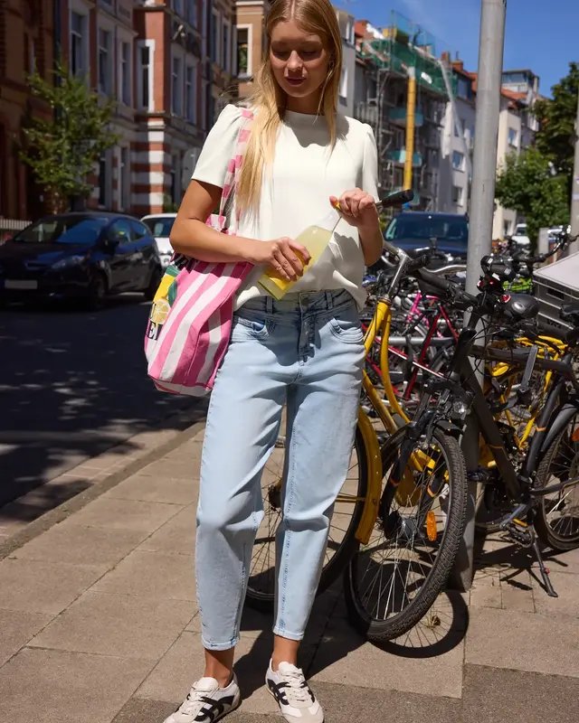 Street One Studio Effen Shirt met Plooien - Off White