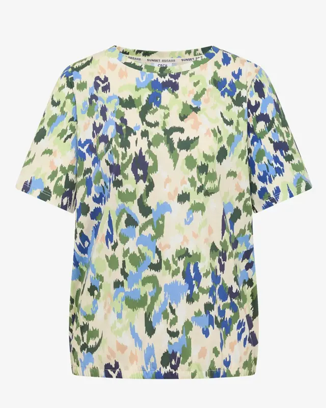 Cecil Shirt with Print - Cashmere Beige