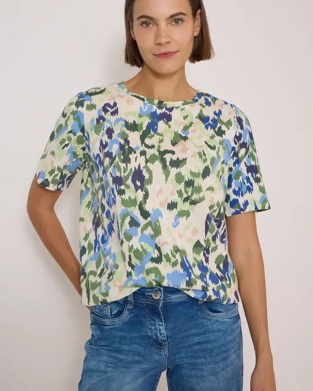 Cecil Shirt mit Print - Cashmere Beige