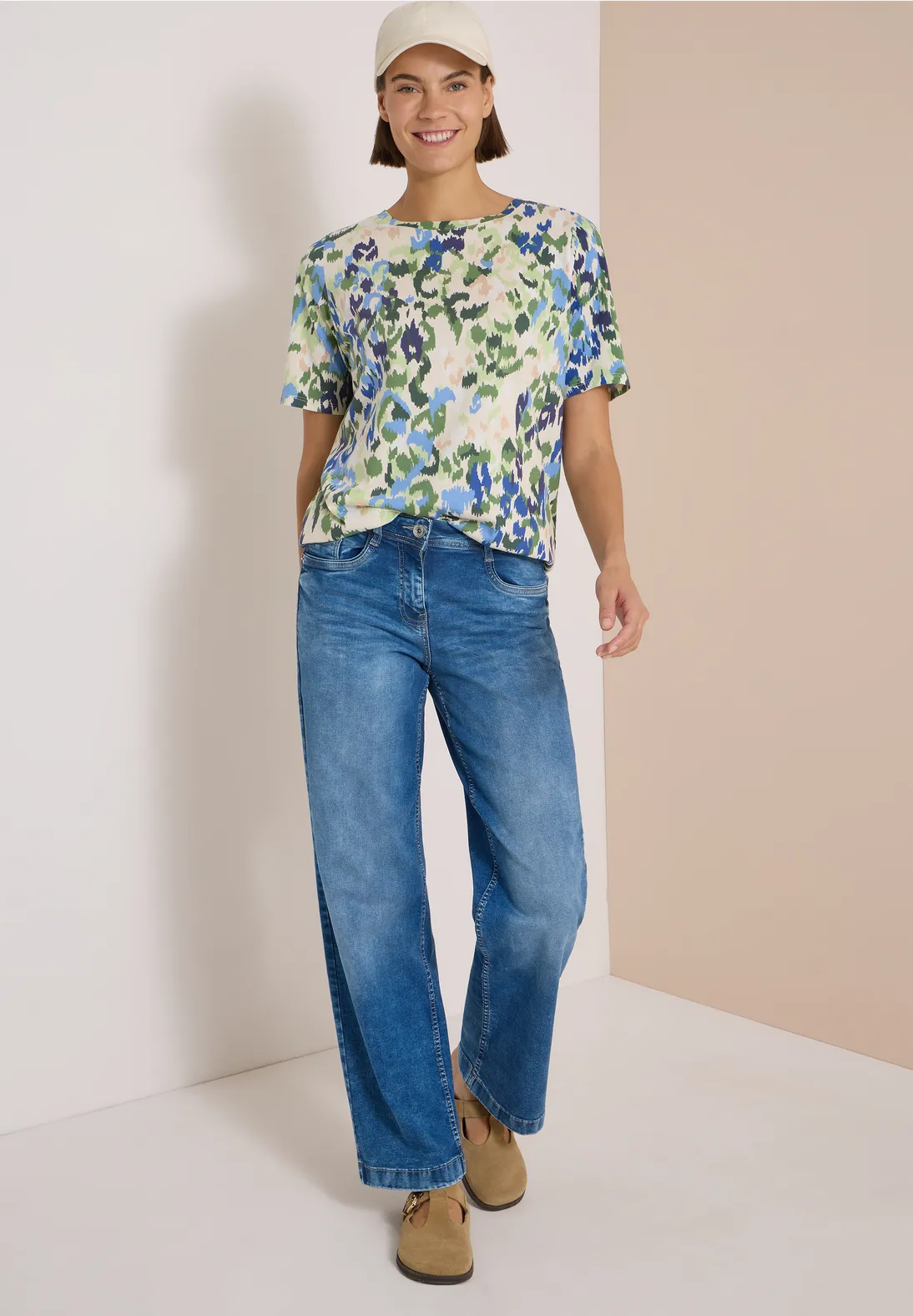Cecil Shirt with Print - Cashmere Beige
