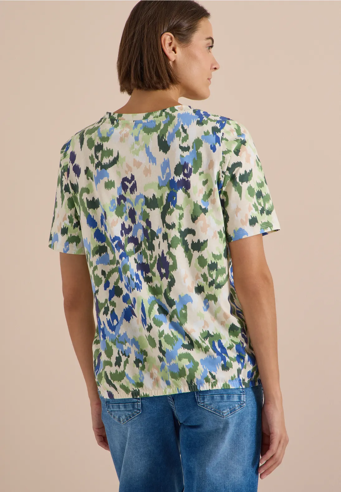 Cecil Shirt with Print - Cashmere Beige