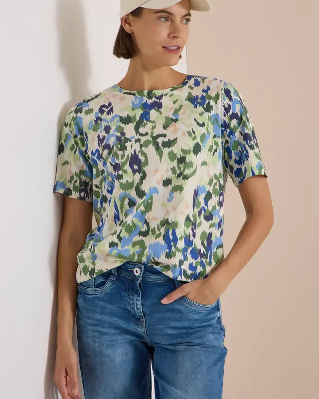 Cecil Shirt mit Print - Cashmere Beige