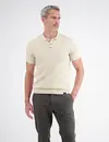 Lerros Poloshirt Strepenstructuur - Broken White Melange