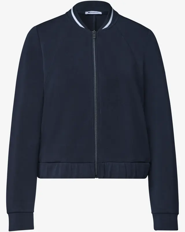 Street One Silk Look Jacket - Darkest Blue
