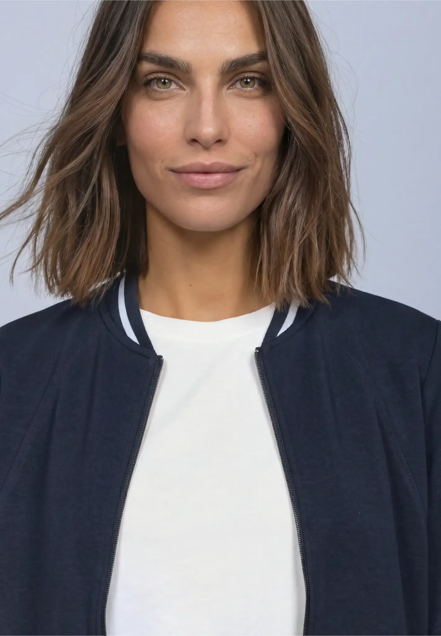Street One Silk Look Jacke - Darkest Blue