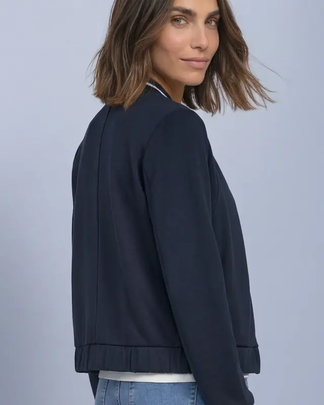 Street One Silk Look Jasje - Darkest Blue