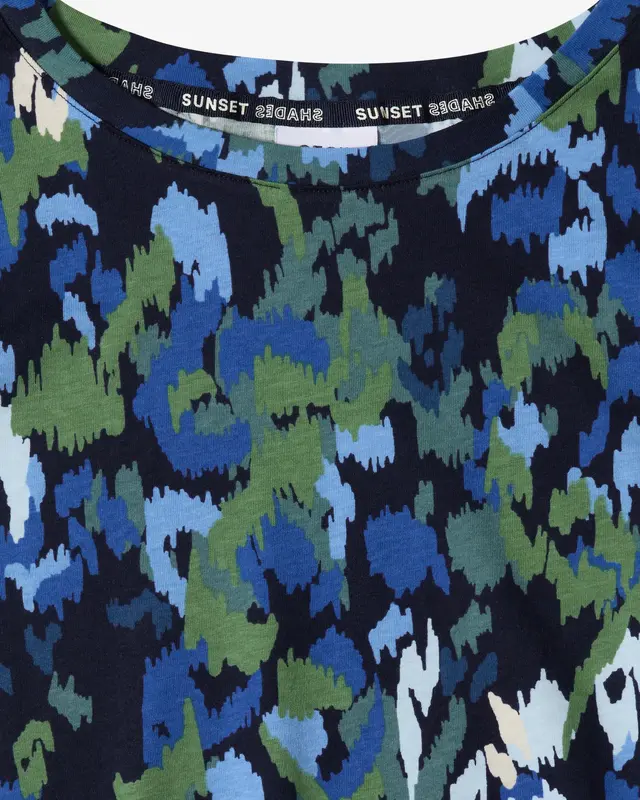 Cecil Shirt met Print - Urban Dark Blue