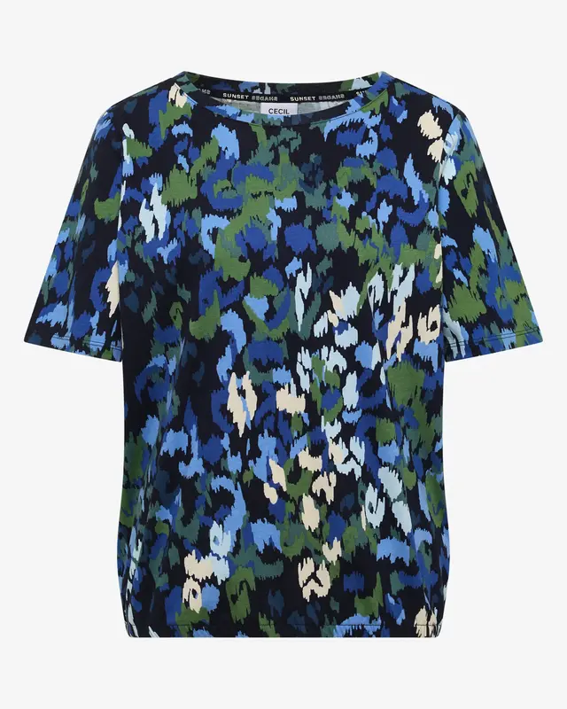 Cecil Shirt mit Print - Urban Dark Blue