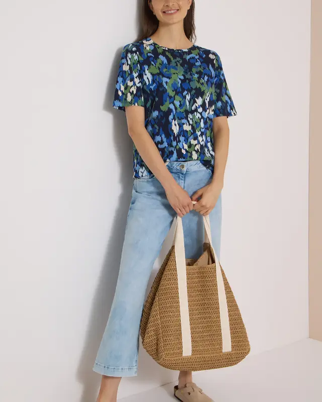 Cecil Shirt with Print - Urban Dark Blue