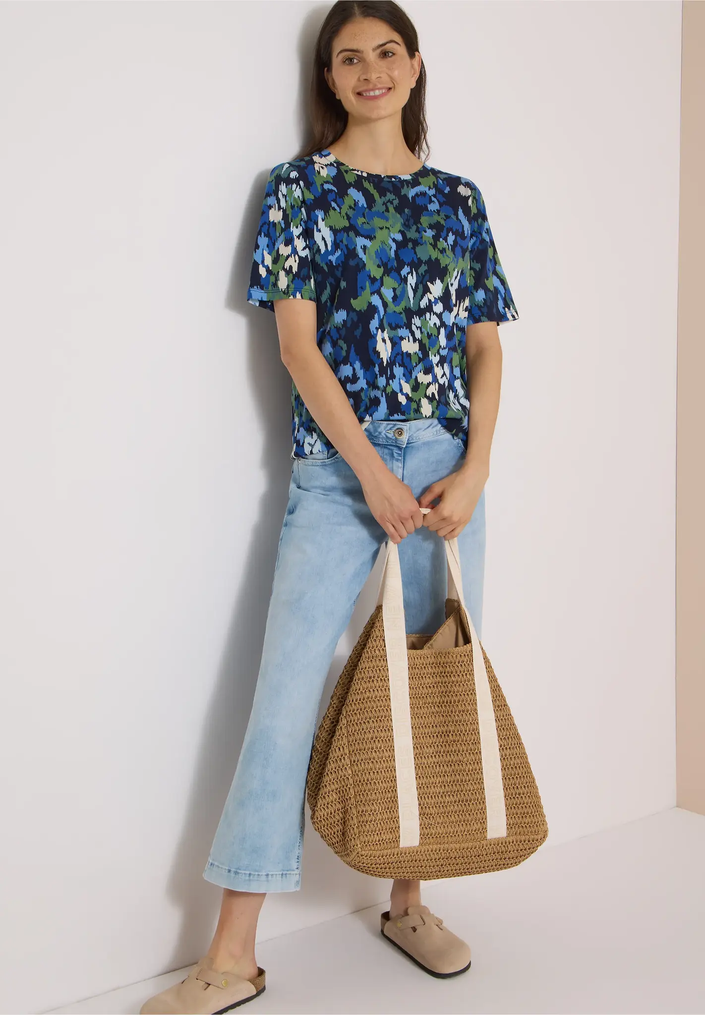 Cecil Shirt mit Print - Urban Dark Blue