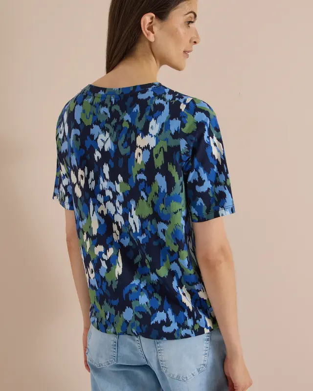 Cecil Shirt with Print - Urban Dark Blue